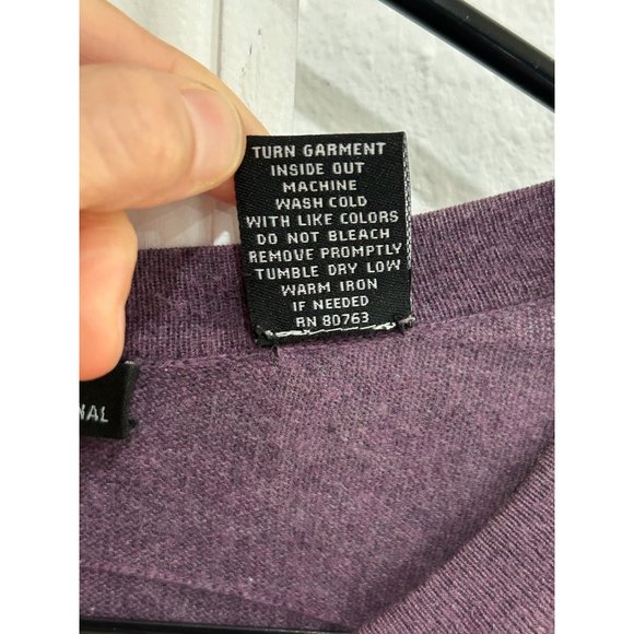 Moda International Purple Loose Fit Sweater Cashmere Blend Sz Small - Picture 6 of 8